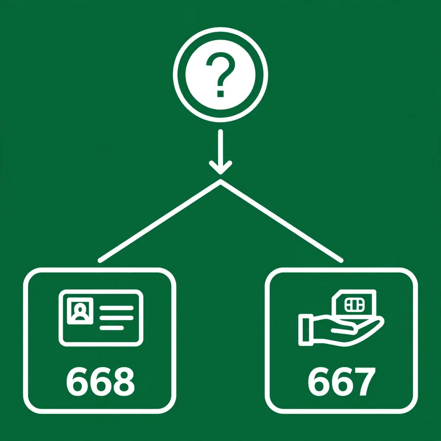 668 vs 667 decision tree infographic