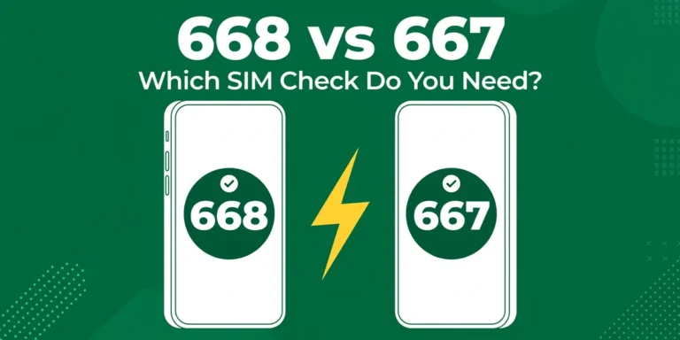 668 vs 667 - which SIM check do you need 2026