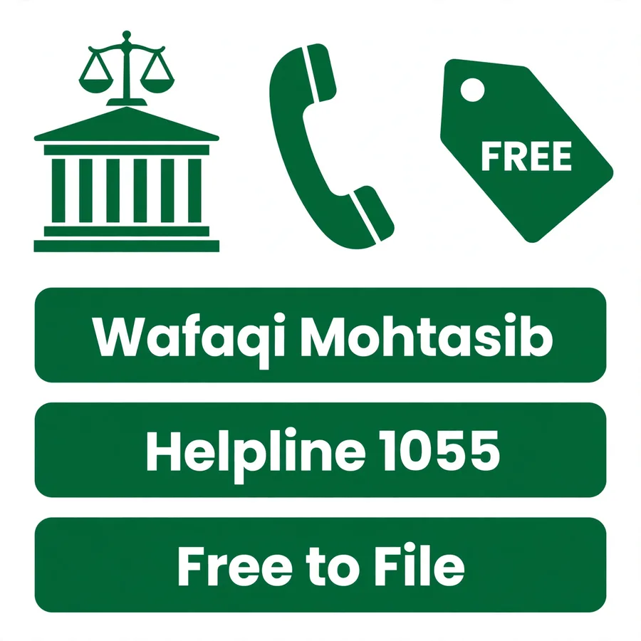 Beyond PTA infographic: Wafaqi Mohtasib route