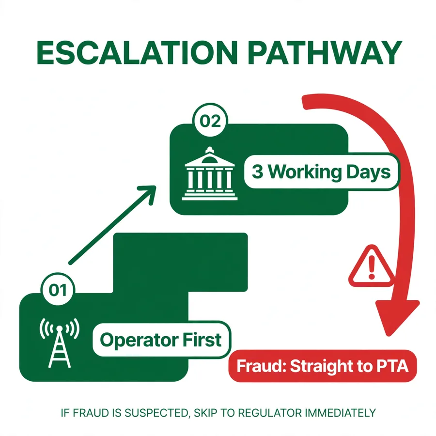 Operator first rule infographic: 3 working days, fraud exceptions