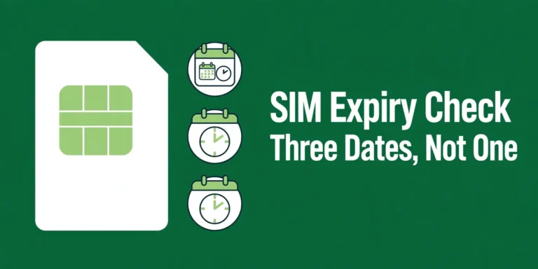 SIM Expiry Check infographic: three dates, not one