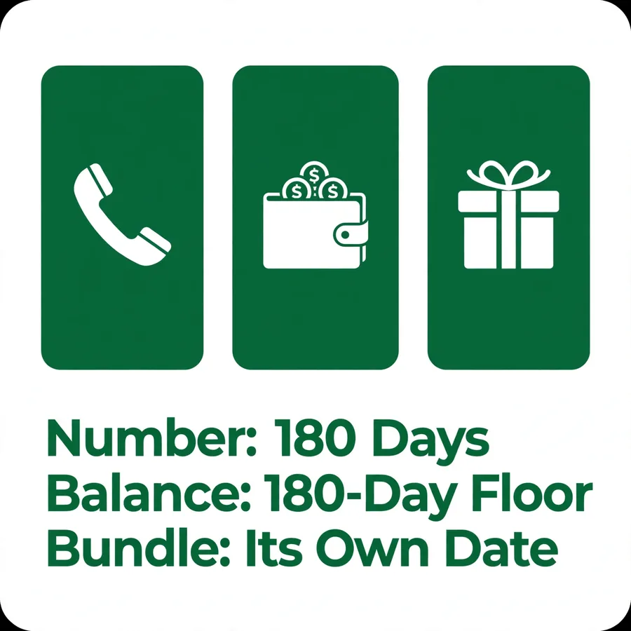 Three expiries infographic: number, balance, bundle
