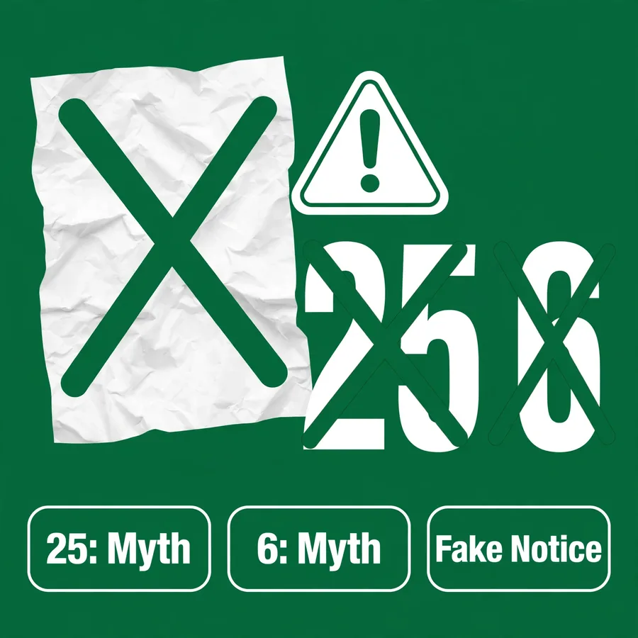 SIM limit myths infographic: 25, 6 and the fake notification
