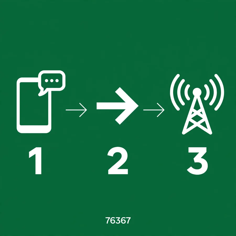 How to use 76367 infographic: send N plus number, get network reply
