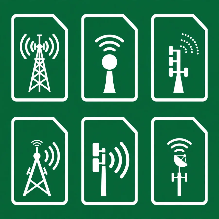 Pakistani mobile prefix table infographic: original networks