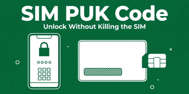 SIM PUK Code infographic: unlock a blocked SIM 2026
