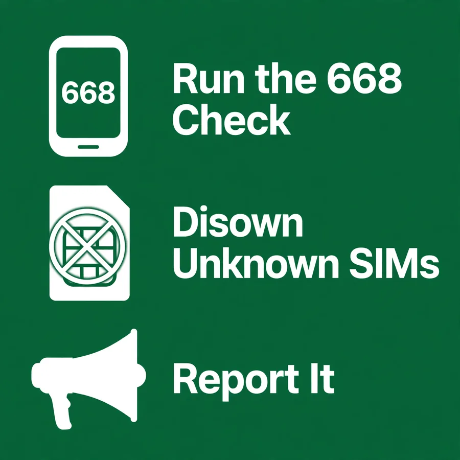 Damage control infographic: check, disown, report