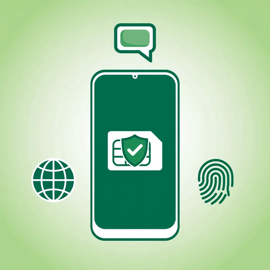 Illustration of SIM card verification for Pakistan SIM owner details check