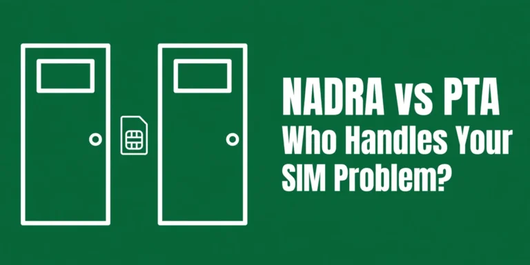 NADRA vs PTA infographic: who handles your SIM problem